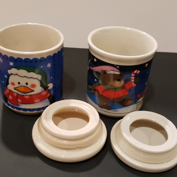 2 Ceramic Canisters Coffee Sugar Candy - Picture 8 of 8